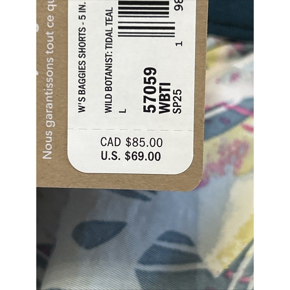 NWT Women's Patagonia 5" Baggies Shorts Nylon Pockets $69 Wild Botanist 57059 MD - Picture 9 of 11